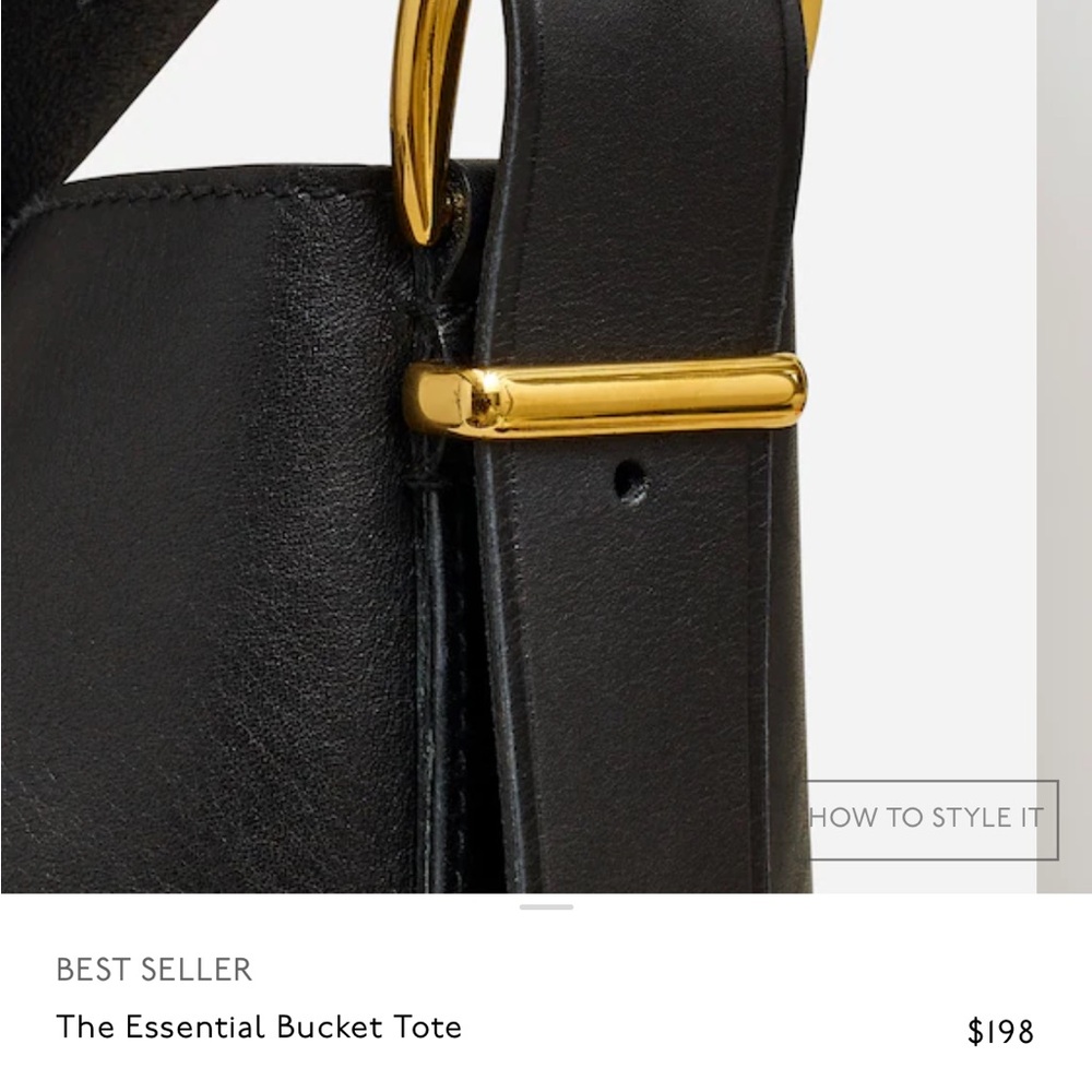 Madewell Black Essential Bucket Tote - Picture 3 of 11